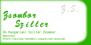 zsombor sziller business card